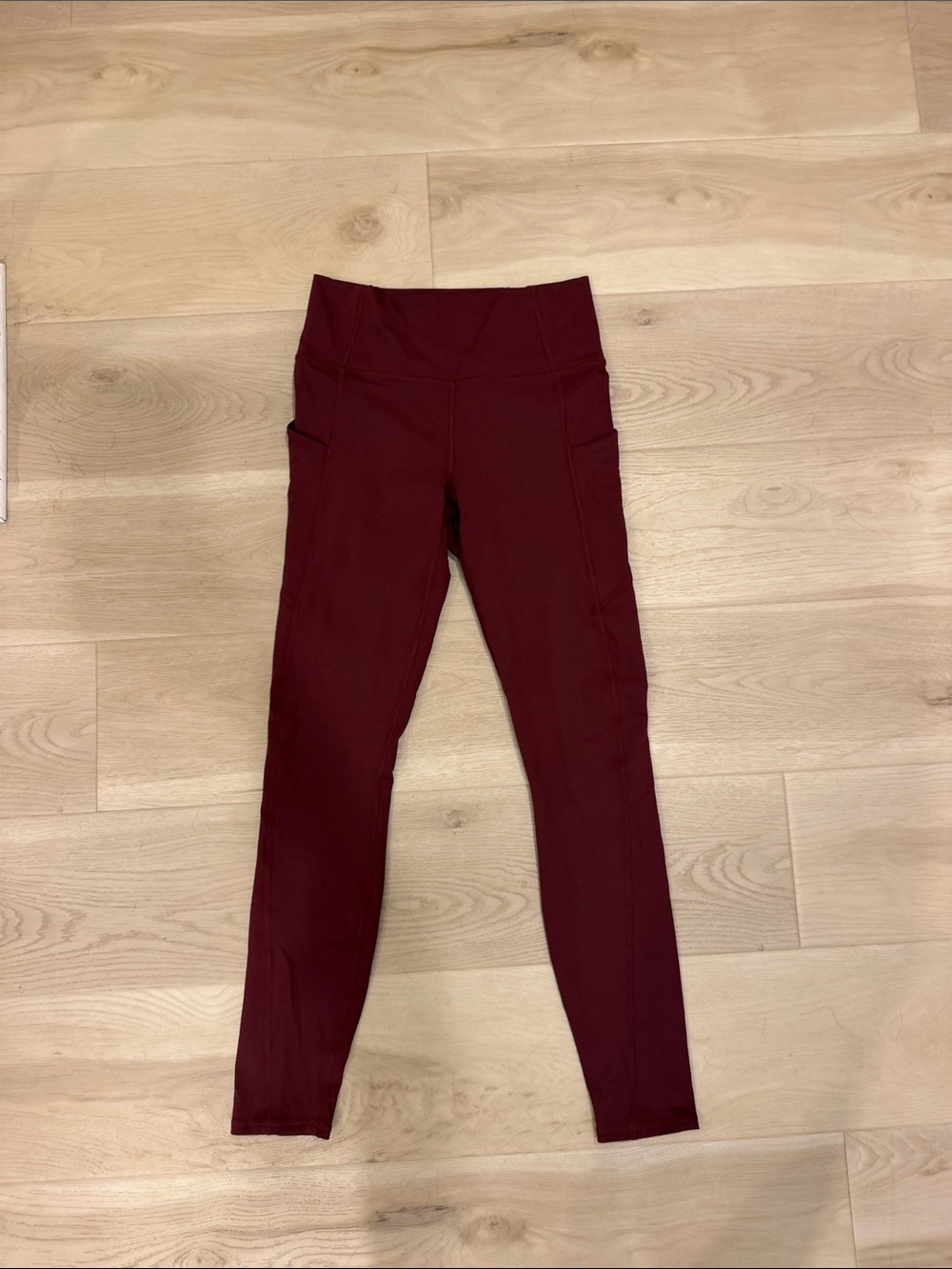 Fabletics Deep Burgundy High-Rise Pocket Leggings